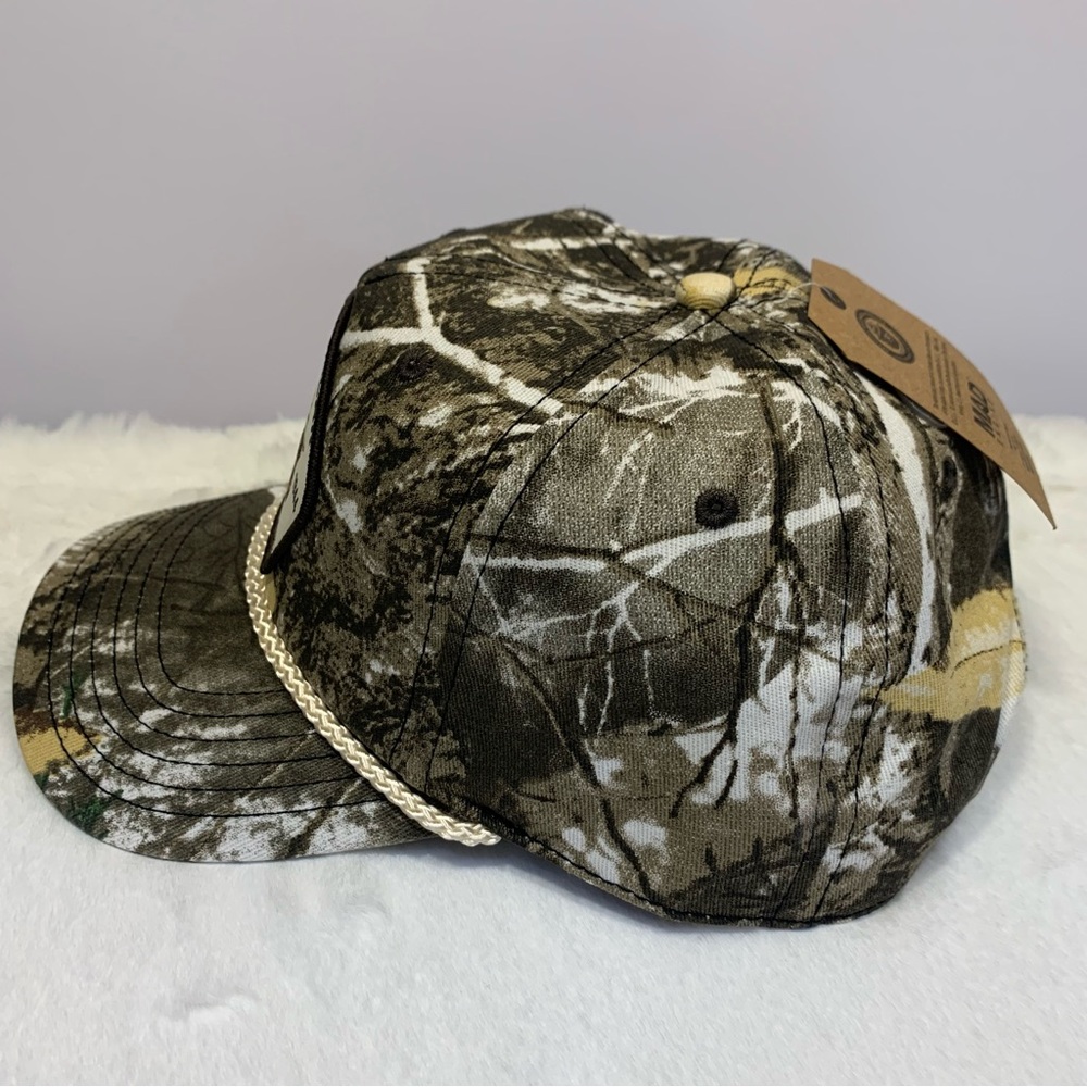 Smokey The Bear Forest Camo Snapback Trucker Hat Rope Accent Mad Engine OSFM - Picture 4 of 10